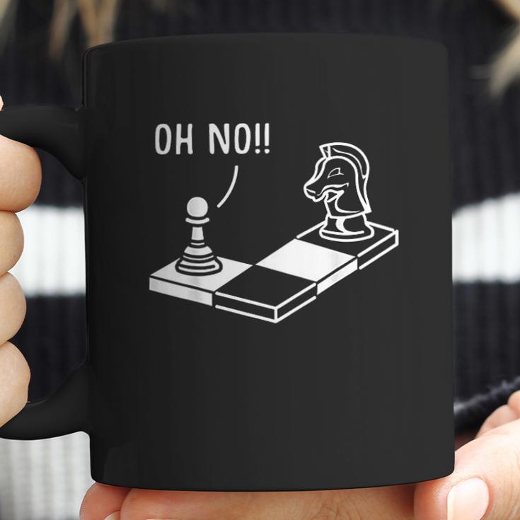 Oh No Knight To Pawn Funny Chess Player Gift Idea Board Game Coffee Mug