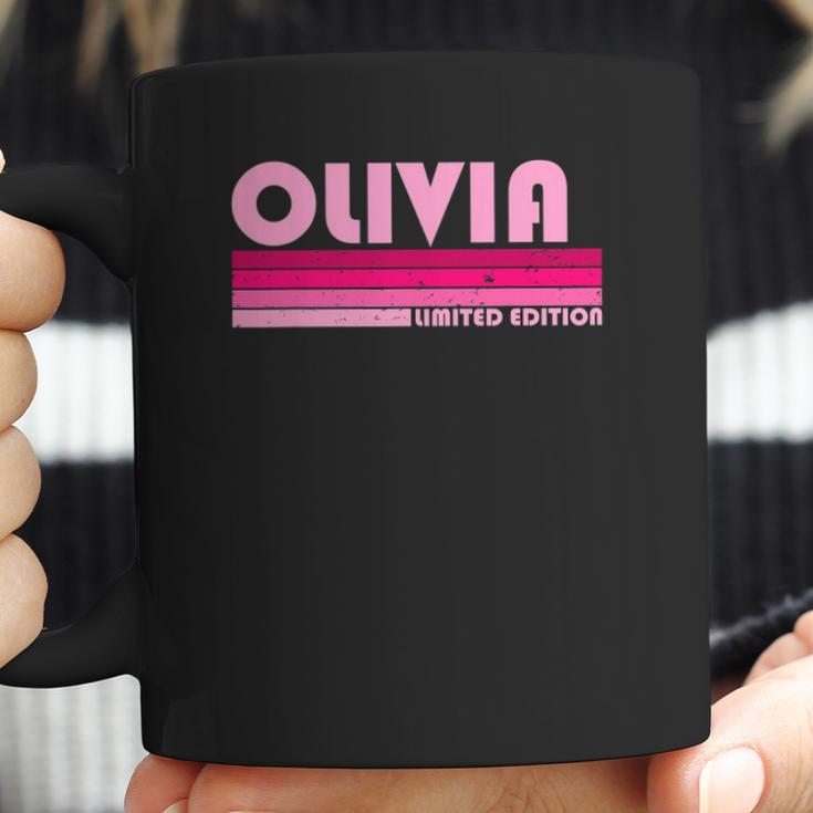 Olivia Name Personalized Retro Vintage 80S 90S Birthday Coffee Mug