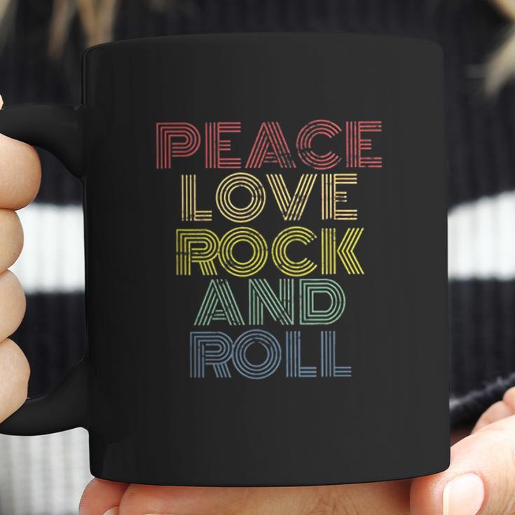 Peace Love Rock And Roll Coffee Mug