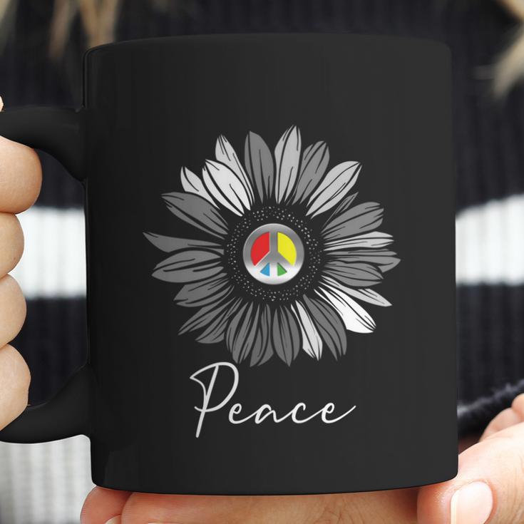 Peace Loving People Gift Graygiftscale With Spot Color Design Great Gift Coffee Mug