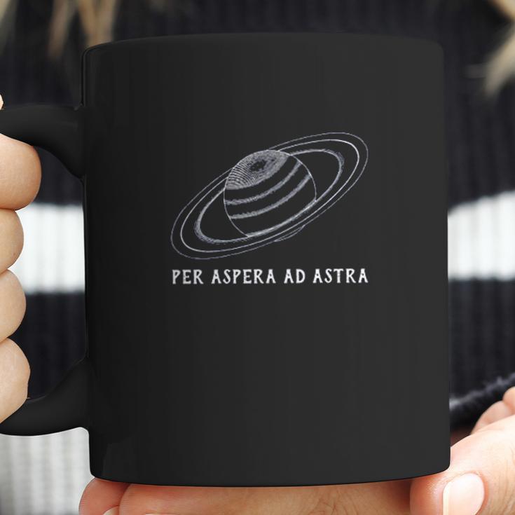 Per Aspera Ad Astra Saturn Space Astronomy Coffee Mug