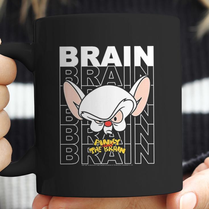 Pinky And The Brain Text Stack Big Face Coffee Mug