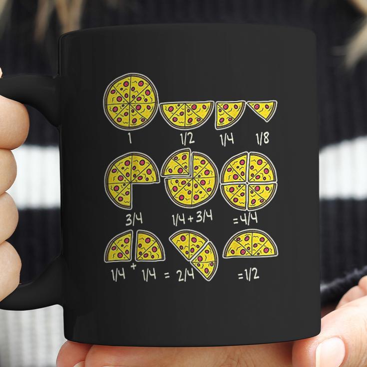 Pizza Salami Cheese Quick Math Fractions Math Teacher Coffee Mug