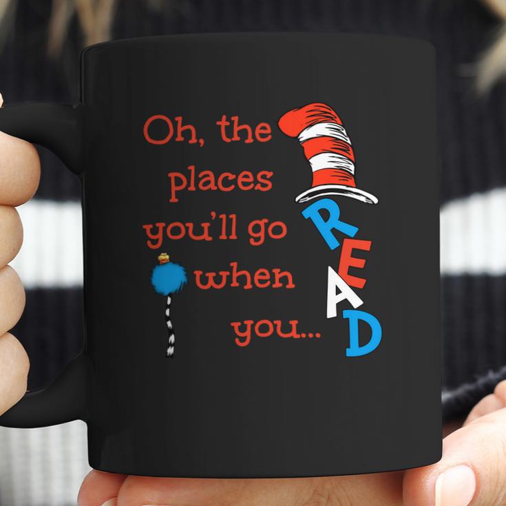 The Places Youll Go When You Read Hat Dr Seuss Coffee Mug