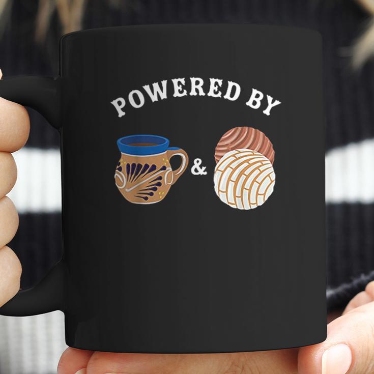 Powered By Conchas And Cafecito Cafe Atole Mexican Pan Dulce Coffee Mug