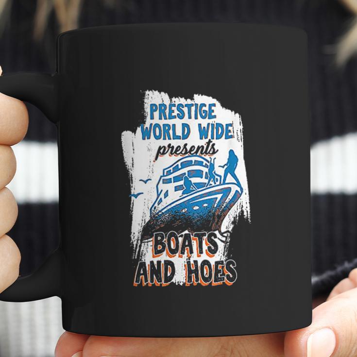 Prestige World Wide Presents Boats And Hoes Boating Nautical Coffee Mug