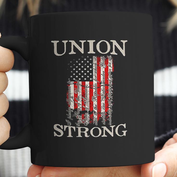 Pro Workers American Union Strong Pledge Allegiance To Flag Coffee Mug