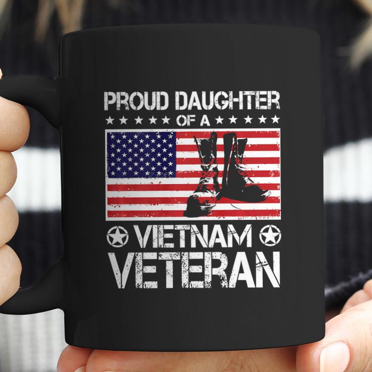 Proud Daughter Of Vietnam Veteran Us Flag Veteran Boots Graphic Design Printed Casual Daily Basic Coffee Mug