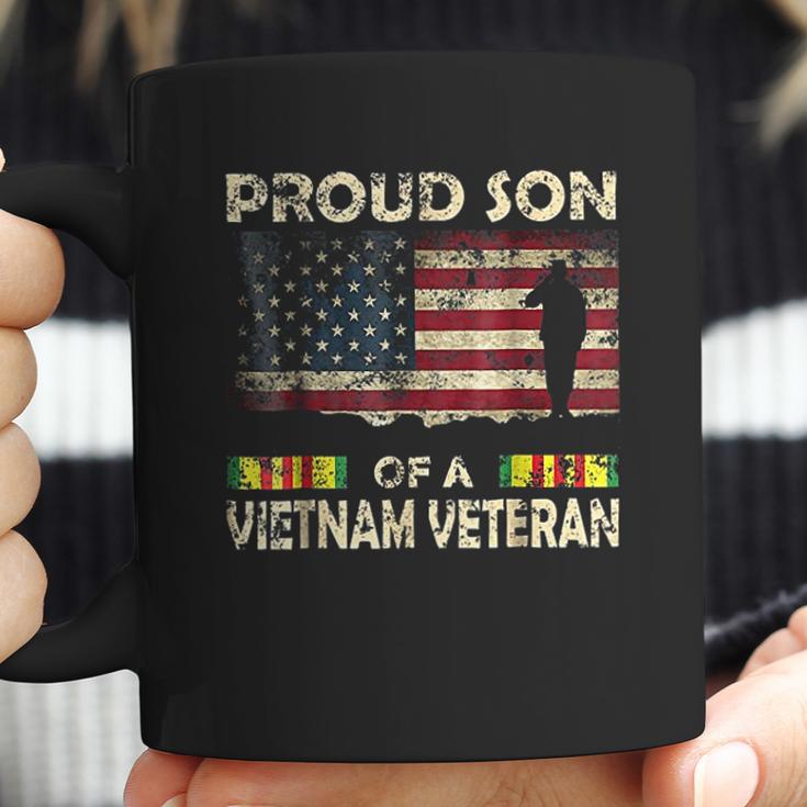 Proud Son Of Vietnam Veteran American Flag Coffee Mug