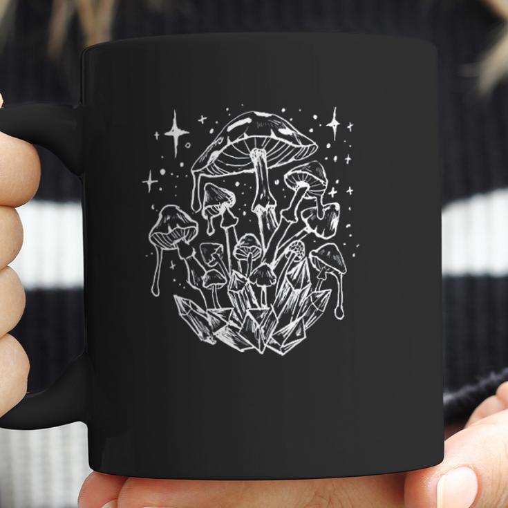 Psychedelic Mushrooms Crystals Gothic Witchy Punk Coffee Mug