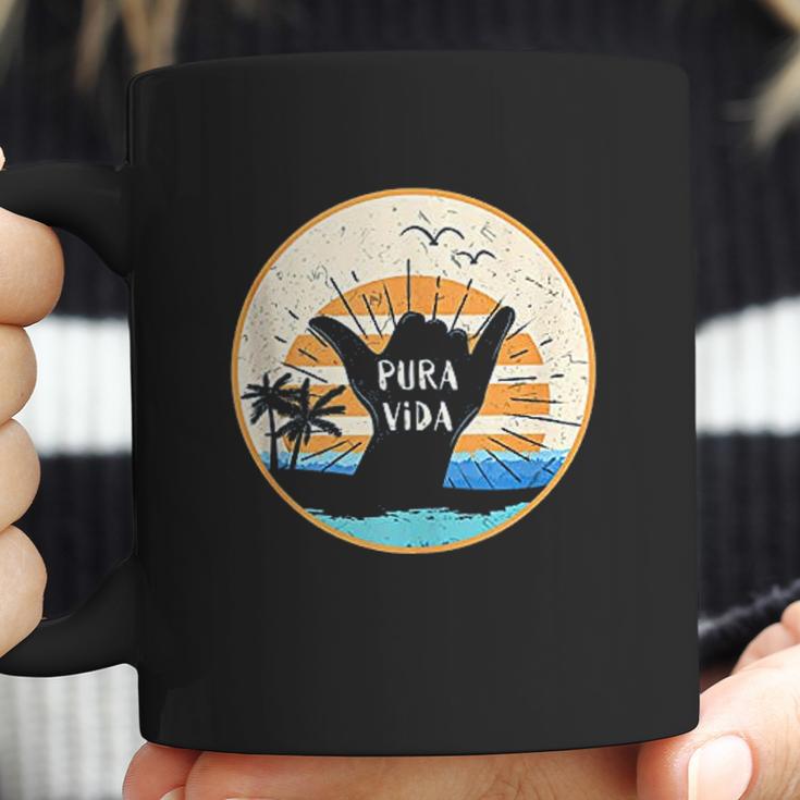 Pura Vida Costa Rica Shaka Sign Surfing Surfer Tropical Gift Coffee Mug