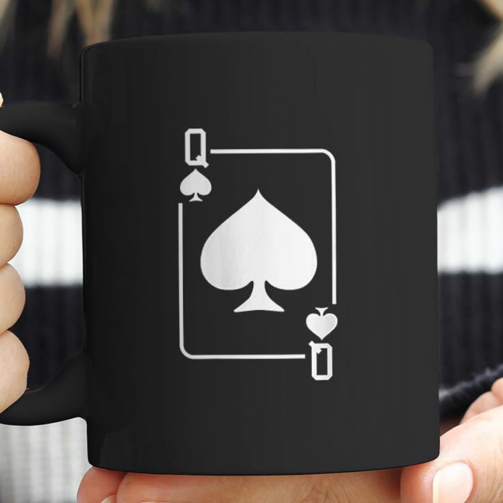 Queen Of Spades Playing Card Halloween Costume Dark Coffee Mug