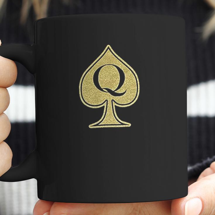 Queen Of Spades With Qos Symbol Coffee Mug