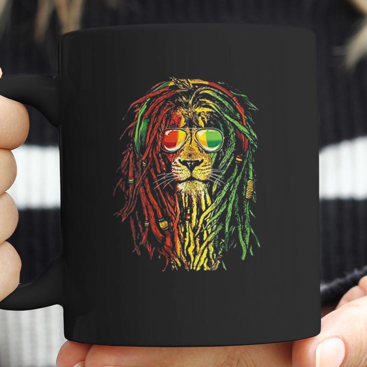 Rasta Reggae Lion Sunglass Art Gift For Rastafarian Lover Coffee Mug