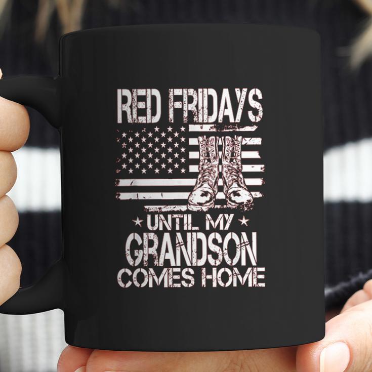 Red Fridays Until My Grandson Comes Home Military Coffee Mug