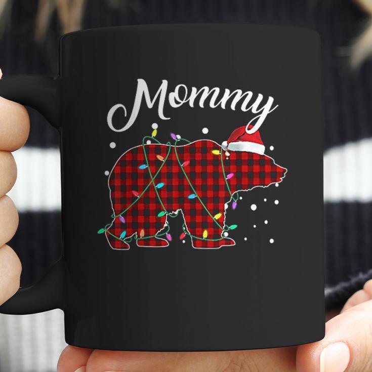 Red Plaid Mommy Bear Matching Buffalo Pajama Coffee Mug