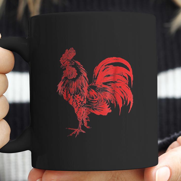 Red Rooster Cocky Vintage Rooster Coffee Mug