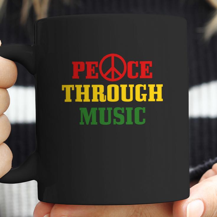 Reggae Music Peace Through Music Rastafari Rasta Geschenk Coffee Mug