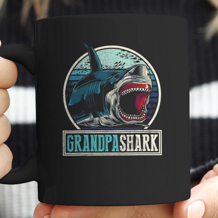 Retro Animal Grandfather Fathers Day Gift Grandpa Shark Coffee Mug