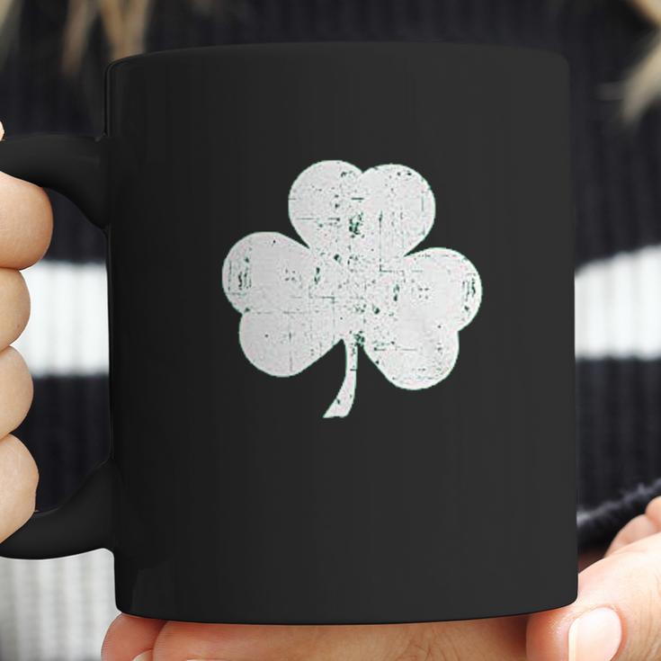 Retro Heather Green Distressed Shamrock Coffee Mug