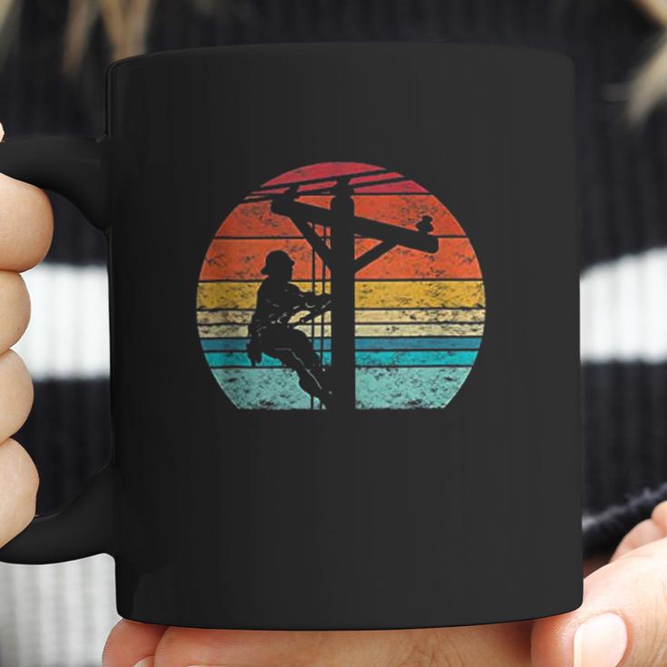 Retro Style Electric Cable Lineman Coffee Mug