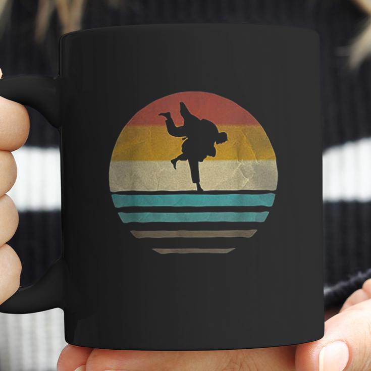 Retro Vintage Sunset Jiu Jitsu Silhouette Cute Funny Gift Coffee Mug