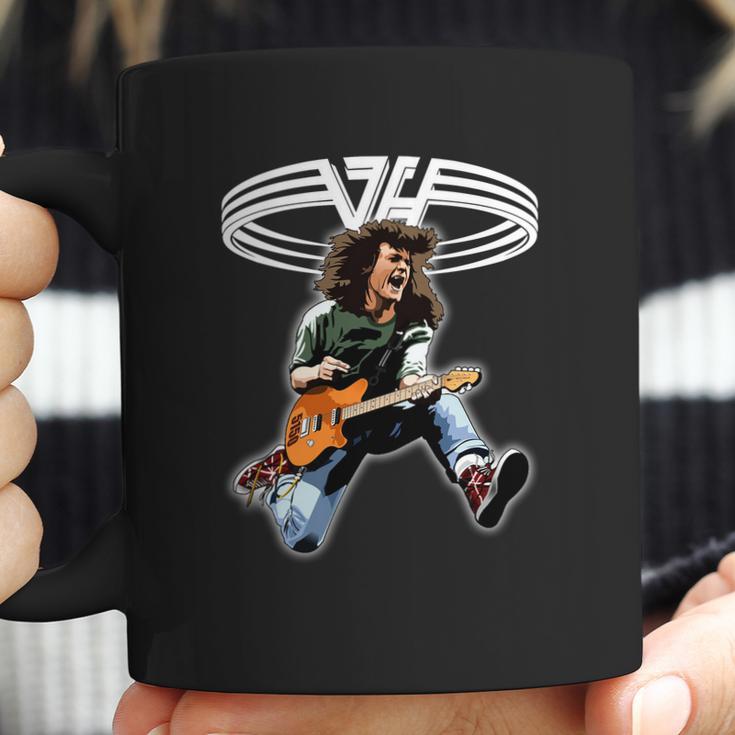 Rip Eddie Van Halen Playing Guitar Coffee Mug