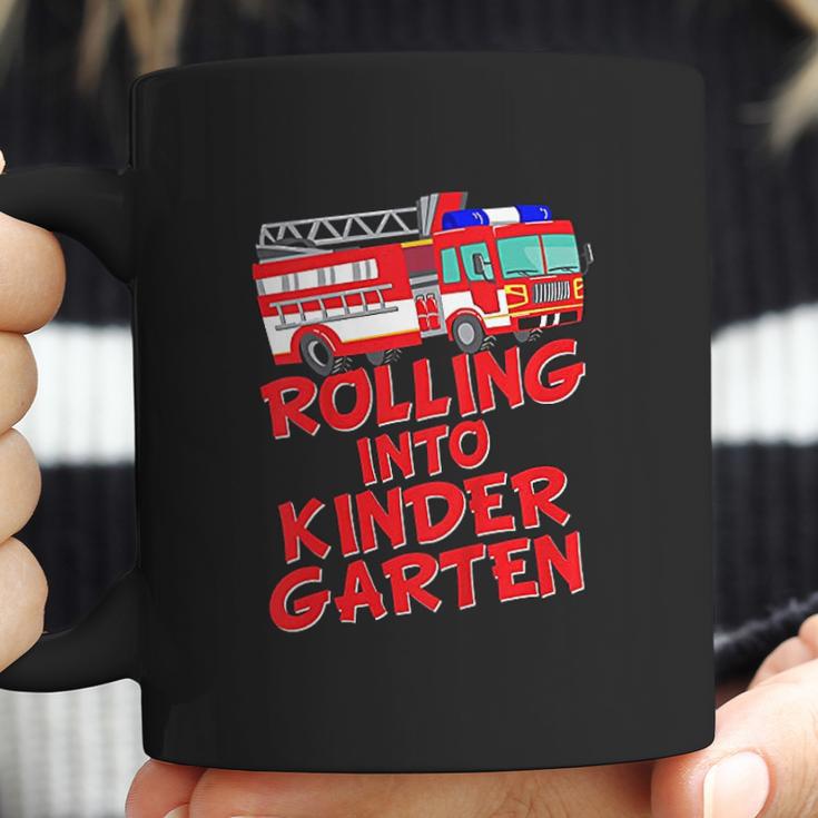 Rolling Into Kindergarten Back To School Fire Truck Fireman Coffee Mug