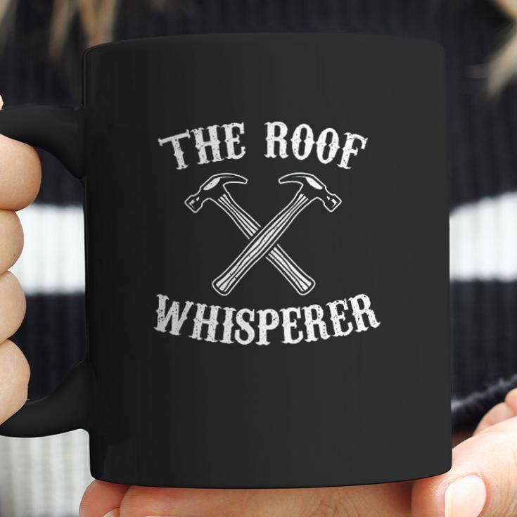 The Roof Whisperer Crossed Hammers Contractor Roofer Gift Coffee Mug