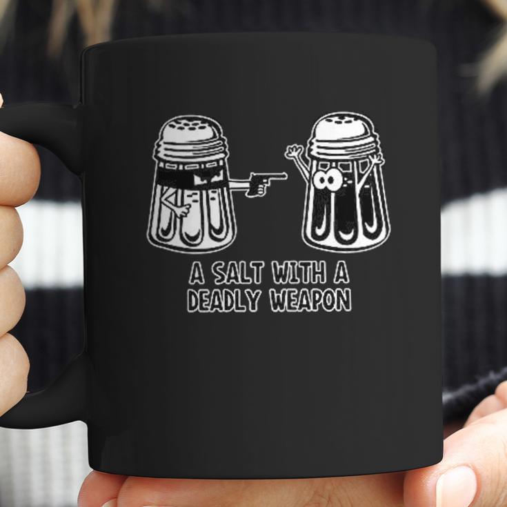 A Salt With A Deadly Weapon Graphic Novelty Sarcastic Funny Coffee Mug