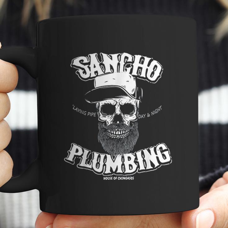 Sancho Laying Pipe Day And Night Plumbing Coffee Mug