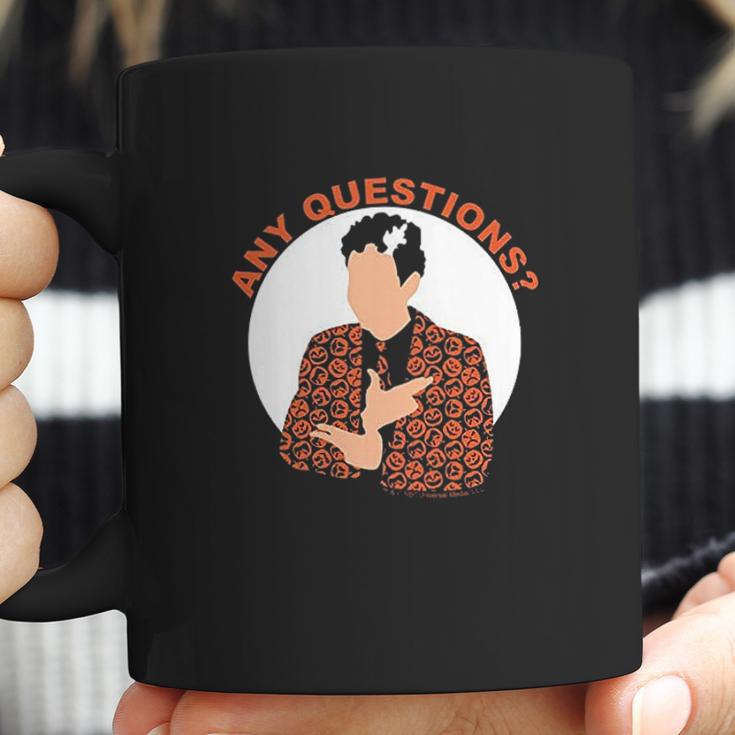 Saturday Night Live David S Pumpkins Any Questions Black Coffee Mug