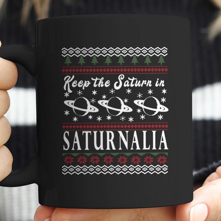 SaturnaliaShirt Keep Saturn Ugly Christmas Sweater Znw Coffee Mug