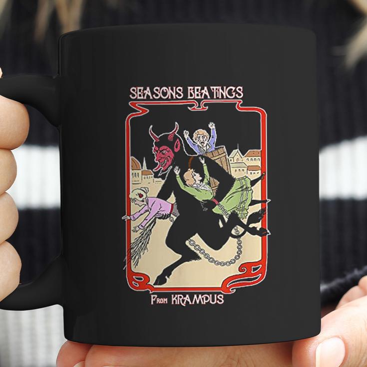 Seasons Beatings From Krampus Christmas Coffee Mug