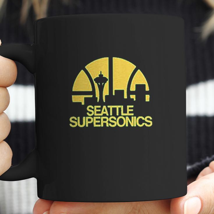 Seattle Supersonics Basketball Print Coffee Mug