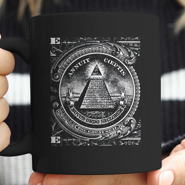 All Seeing Eye Illuminati Dollar Bill Funny Coffee Mug