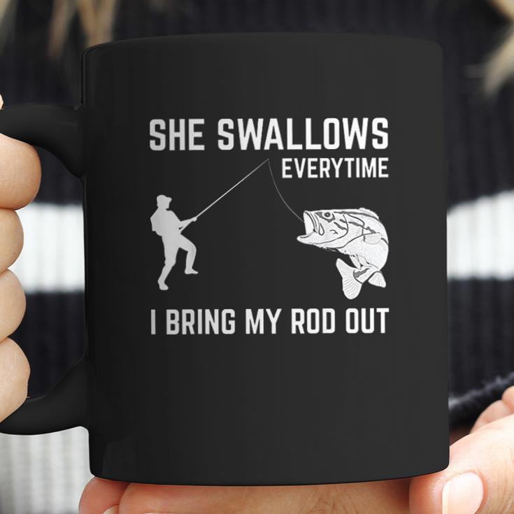 She Swallows Funny Fishing Gift Coffee Mug