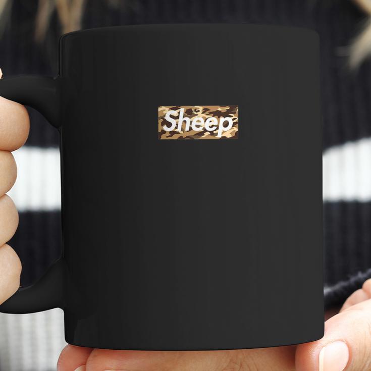 Sheep Brown Camo Box Logo Coffee Mug