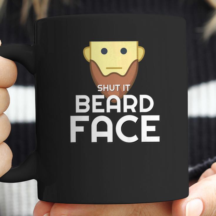 Shut It Beard Face Funny Facial Hair Coffee Mug