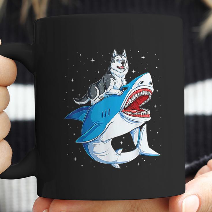 Siberian Husky Shark Jawsome Dog Lover Gifts Space Galaxy Coffee Mug