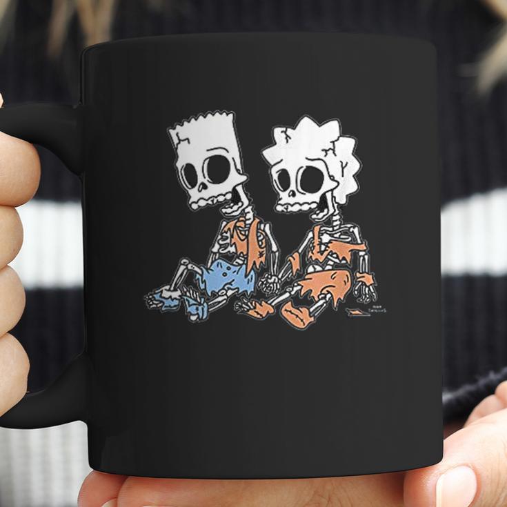 The Simpsons Bart And Lisa Skeletons Coffee Mug