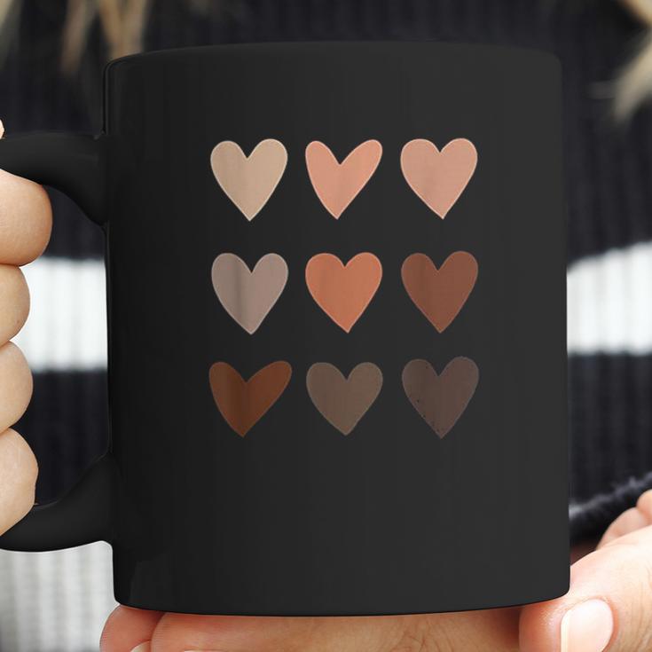 Skin Tone Hearts Black History Month No Skin Tone Melanin Coffee Mug