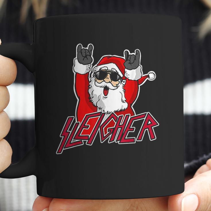 Sleigher Santa Claus Metal Christmas Funny Hail Santa Coffee Mug