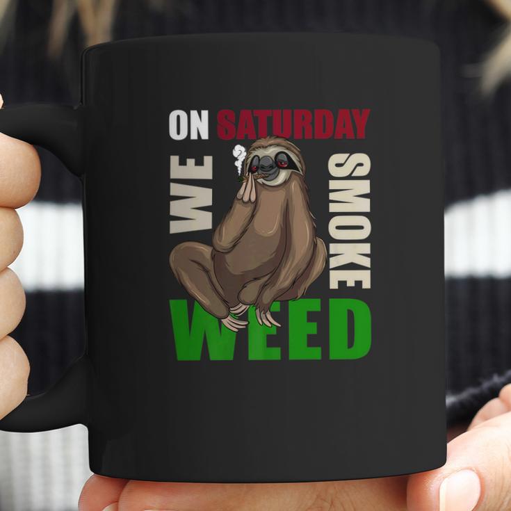 Sloth Stoner Saturday Marijuana Weed Ganja Gift Coffee Mug