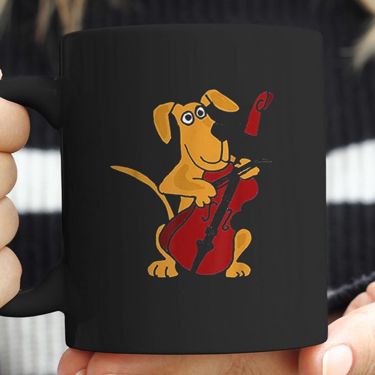 Smiletodays Brown Dog Playing Cello Coffee Mug