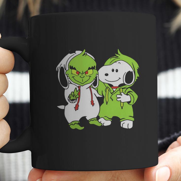 Snoopy And Grinch Fushion Peanuts How The Grinch Stole Christmas Coffee Mug