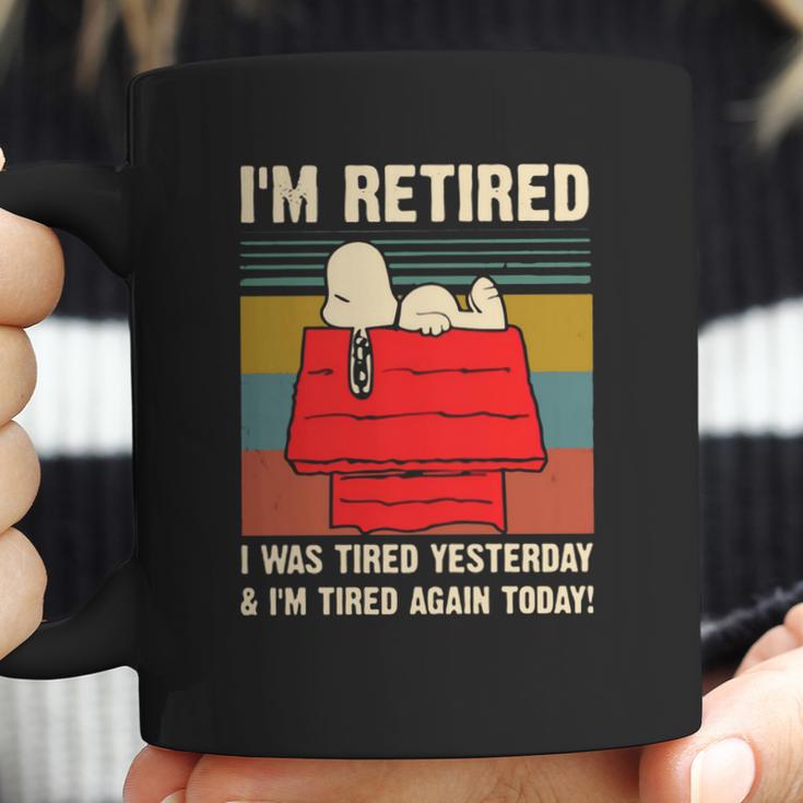 Snoopy I’M Retired I Was Tired Yesterday & I’M Tired Again Today Shirt Coffee Mug