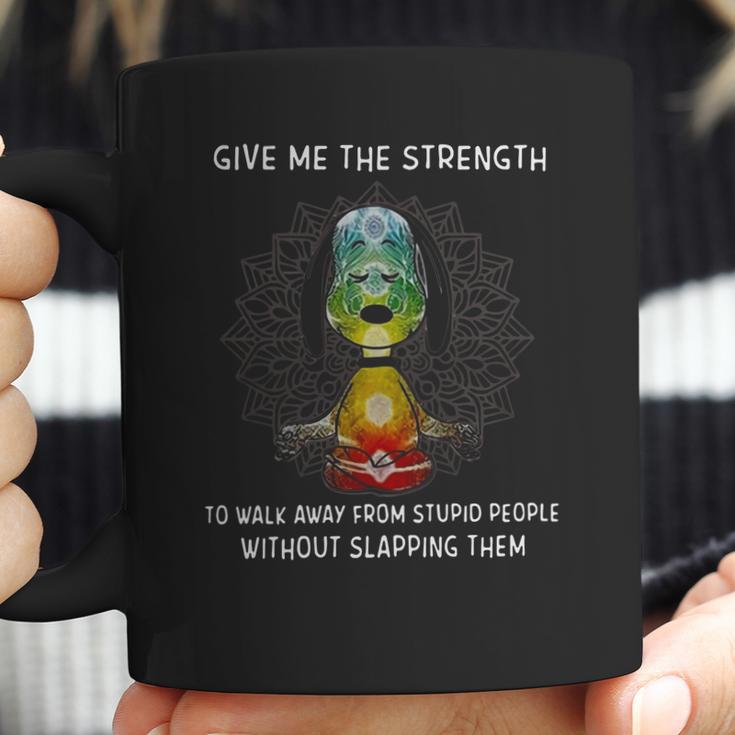 Snoopy Lotus Yoga Give Me A Strength T-Shirt Coffee Mug