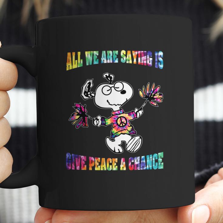 Snoopy All We Are Saying Is Give Peace A Chance Coffee Mug