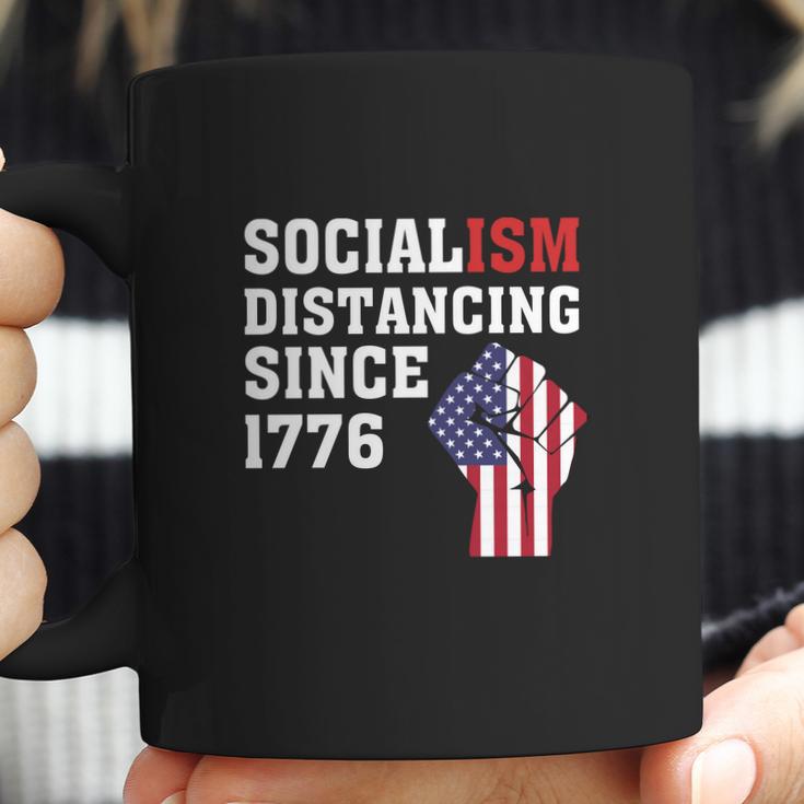 Socialism Distancing Since 1776 Raised Fist Coffee Mug